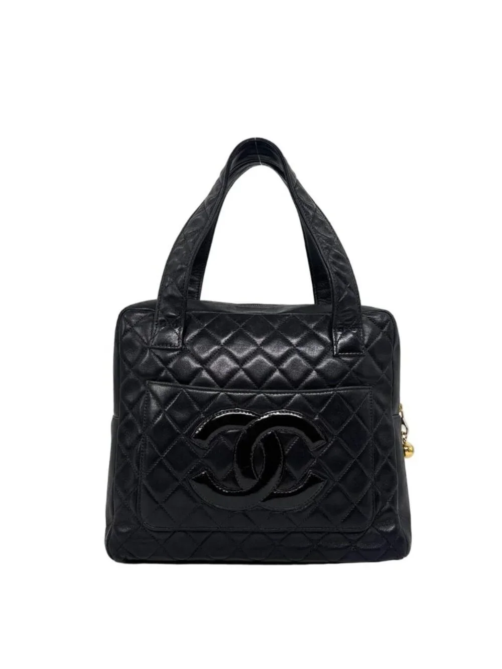 Chanel Super Lambskin CC Logo Tote Black